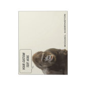 Funny Gorilla individuelle Name Notizblöcke (Rotiert)