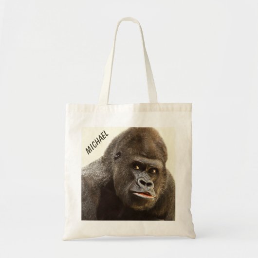 Funny Gorilla individuelle Name Taschen (Vorne)