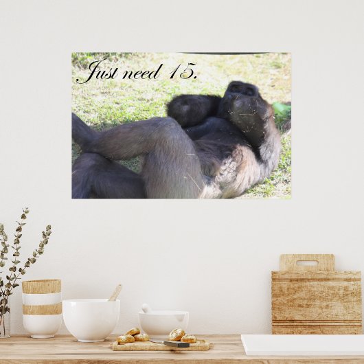 Funny Gorilla Poster (Küche)