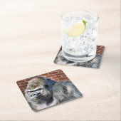 FUNNY GORILLA RECHTECKIGER PAPPUNTERSETZER (Vor Ort)