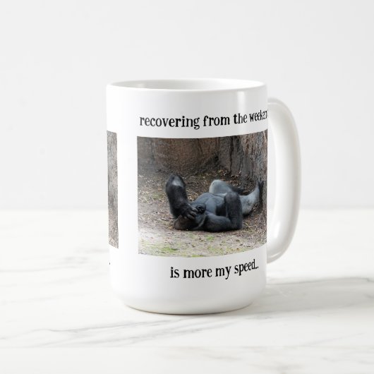 Funny Gorilla Tasse: Do Yoga.... Kaffeetasse (VorderseiteRechts)