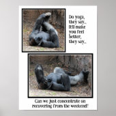 Funny Gorilla, zu viel Weekend Party Poster (Vorne)