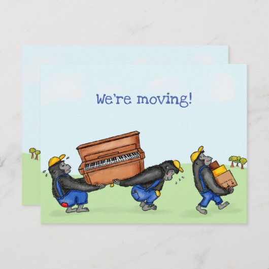 Funny gorillas neue Zuhause Veränderung der Adress (Vorne/Hinten)