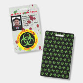 Funny Gory Zombie Apokalypse Response Team ID Ausweis (Vorder- & Rückseite)