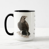 Funny Got Kaffee, Wo ist der Kuchen? Ravens Bird Tasse (Links)