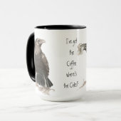 Funny Got Kaffee, Wo ist der Kuchen? Ravens Bird Tasse (Vorderseite Links)