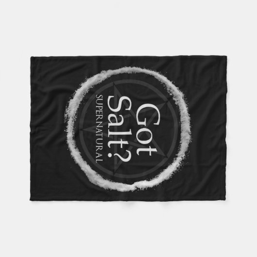 Funny Got Salt Supernatural Salt Circle Lit Gft Te Fleecedecke (Vorderseite (Horizontal))