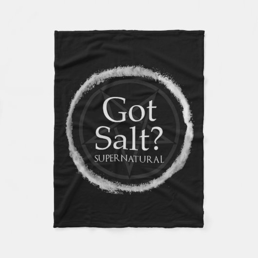 Funny Got Salt Supernatural Salt Circle Lit Gft Te Fleecedecke (Vorderseite)