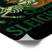 Funny Goth Christmas Pun Y Reindeer Skeleton Xmas  Poster (Ecke)