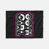 Funny Goth Girl Black And White Fleecedecke (Vorderseite (Horizontal))