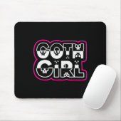 Funny Goth Girl Black And White  Mousepad (Mit Mouse)