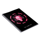Funny Goth Skull Black Pink Notizblock (Rechte Seite)