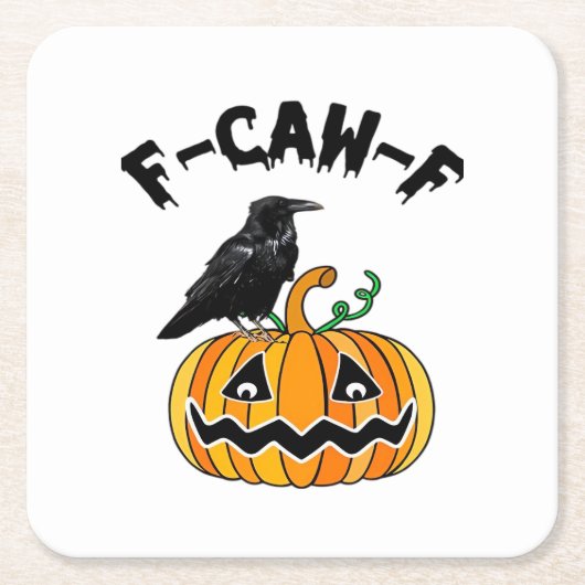 Funny Gothic Crow Humor F-Caw-F Essential Rechteckiger Pappuntersetzer (Vorderseite)