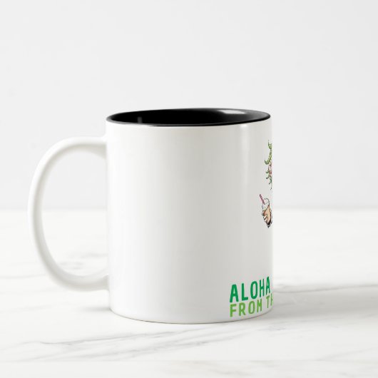 Funny Gothic Skeleton Tasse, Halloween Zweifarbige Tasse (Links)