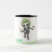 Funny Gothic Skeleton Tasse, Halloween Zweifarbige Tasse (Mittel)