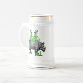Funny gothic skull Irish St Patrick's Day Bierglas (Vorderseite Links)