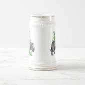 Funny gothic skull Irish St Patrick's Day Bierglas (Mittel)