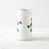 Funny gothic skull Irish St Patrick's Day Bierglas (Mittel)