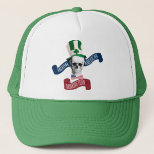Funny gothic skull Irish St Patrick's Day Truckerkappe