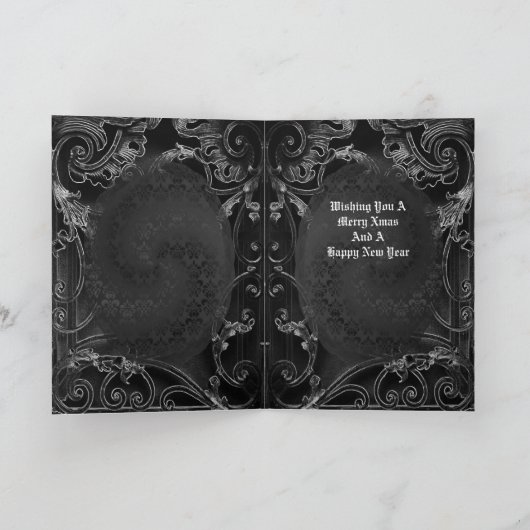 Funny Gothic Weihnachtskarte Feiertagskarte (Innenseite)
