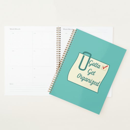 Funny Gotta Get Organized Checklist Green Planner Planer (Anzeige)