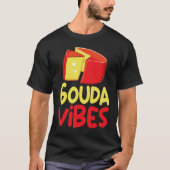 Funny Gouda Lover Cheesus More Cheese Brie Gouda V T-Shirt (Vorderseite)