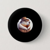 Funny Goundhog Graphic Button (Vorderseite)
