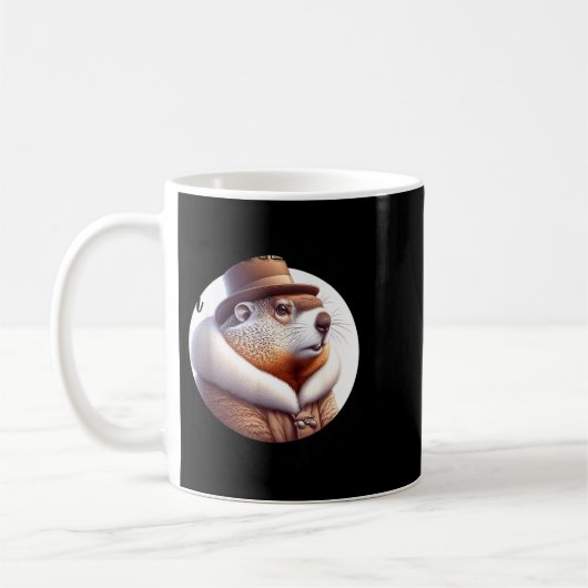 Funny Goundhog Graphic Kaffeetasse (Links)