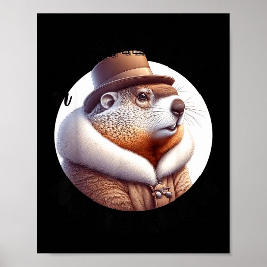 Funny Goundhog Graphic  Poster (Vorne)