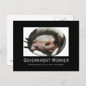 Funny Government Employee Postcard Postkarte (Vorne/Hinten)