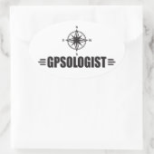 Funny GPS Ovaler Aufkleber (Tasche)