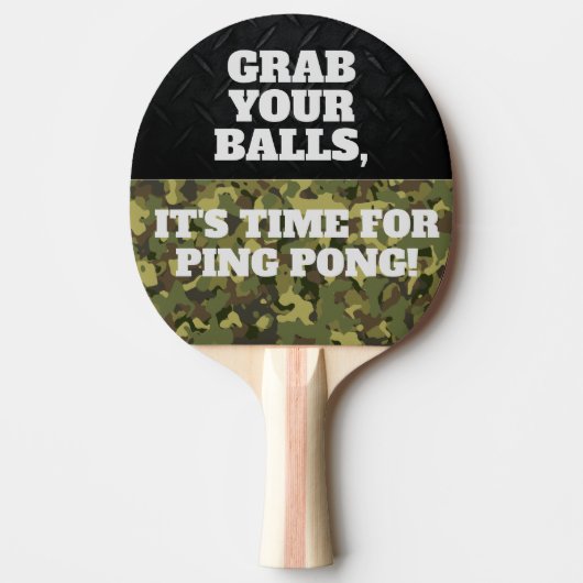 Funny Grab deine Balls Cool Ping Pong Zitat Ping P Tischtennis Schläger (Vorderseite)