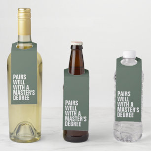 Funny grad Abschluss Master-Abschluss grüne Flaschenanhänger
