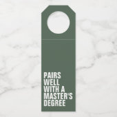 Funny grad Abschluss Master-Abschluss grüne Flaschenanhänger (Vorderseite)