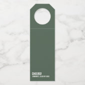 Funny grad Abschluss Master-Abschluss grüne Flaschenanhänger (Rückseite)