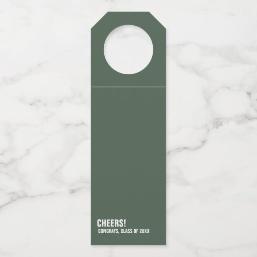 Funny grad Abschluss Master-Abschluss grüne Flaschenanhänger (Rückseite)