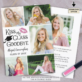 Funny Graduate KISS MEINE KLASSE GOODBYE 6 Foto Ankündigung