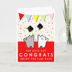 funny graduation cats karte