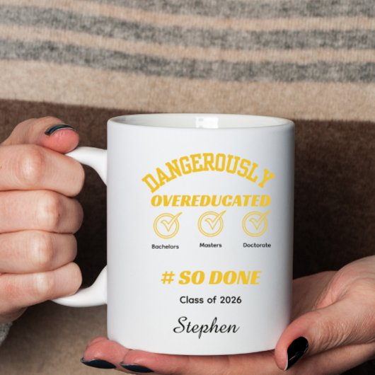 Funny Graduation degree gold and black Kaffeetasse