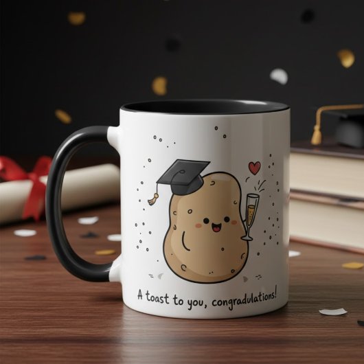 Funny Graduation Kawaii Toast University Graduates Tasse