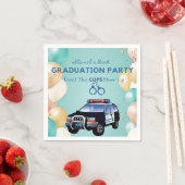 Funny Graduation Party bis die Polizisten auftauch Serviette (Beispiel)