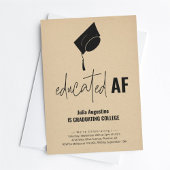 Funny Graduation Party Einladung Educated AF