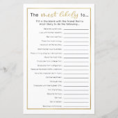 Funny Graduation Party Game - Wahrscheinlich... (Vorderseite)