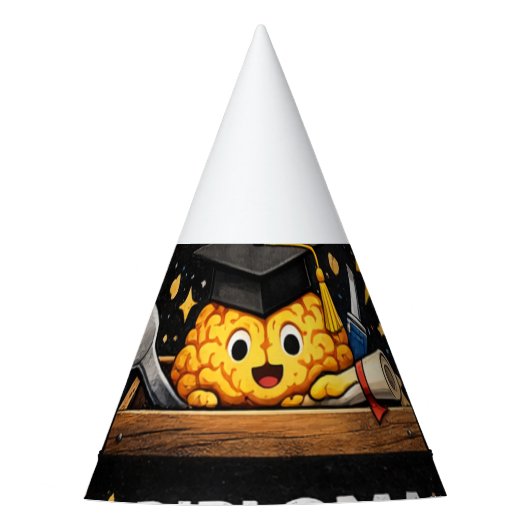 Funny Graduation Shirt – I Graduated Now What Partyhütchen (Vorderseite)