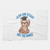 Funny Graduation Sloth Geschirrtuch (Horizontal)