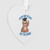 Funny Graduation Sloth Ornament (Vorderseite)