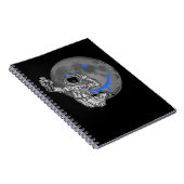 Funny Graffiti Sprayer Astronaut Moon Notizblock (Rechte Seite)