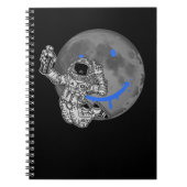 Funny Graffiti Sprayer Astronaut Moon Notizblock (Vorderseite)