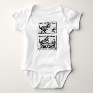 Funny Grammar Baby Singlet – “Let’s Eat, Grandma" Baby Strampler