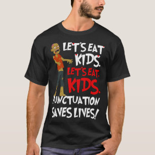 Funny Grammar Lasse Essen Kinder Spaß Satzzeichen T-Shirt